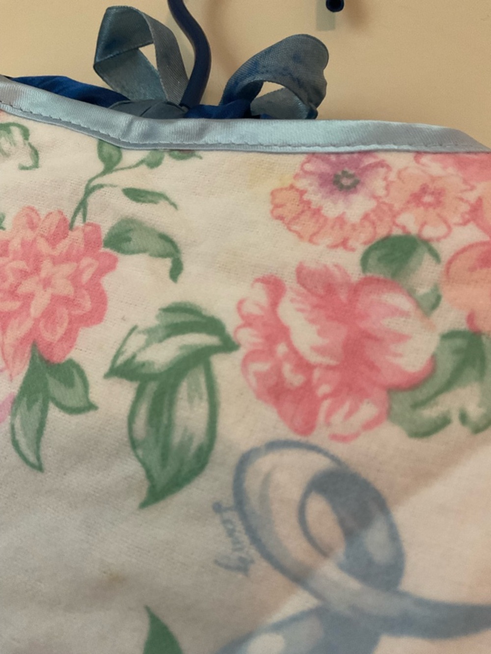 Vintage Floral Long Nightgown nantucket Pink Roses USA made 23” chest cotton - Picture 10 of 12